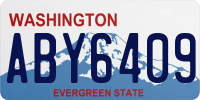 WA license plate ABY6409