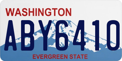 WA license plate ABY6410