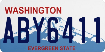 WA license plate ABY6411