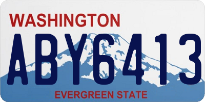 WA license plate ABY6413