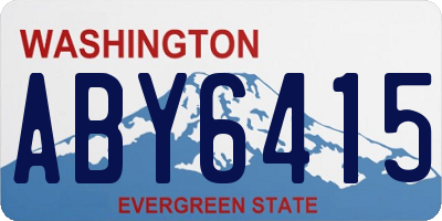 WA license plate ABY6415