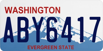 WA license plate ABY6417