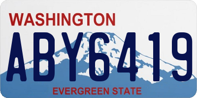 WA license plate ABY6419
