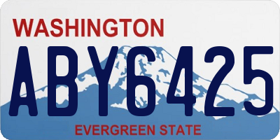 WA license plate ABY6425