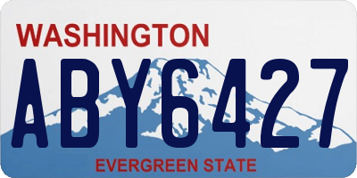 WA license plate ABY6427