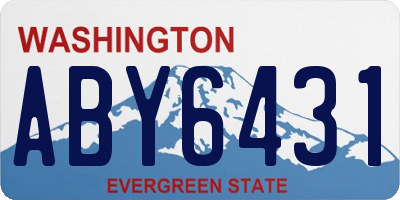 WA license plate ABY6431