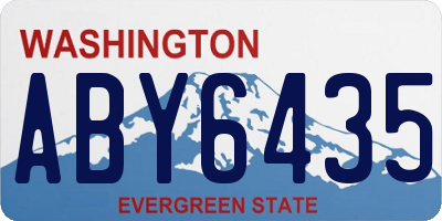 WA license plate ABY6435