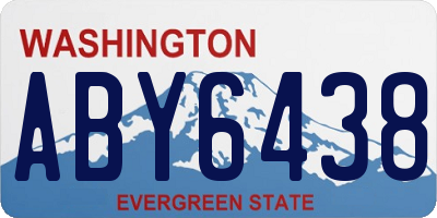 WA license plate ABY6438
