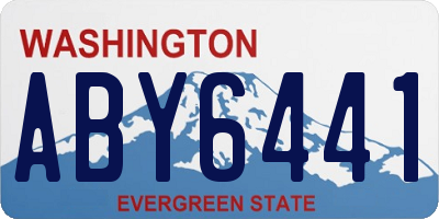WA license plate ABY6441