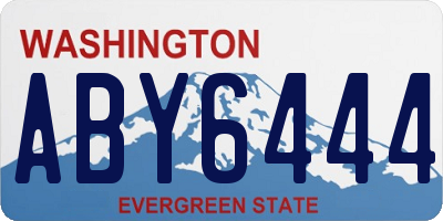 WA license plate ABY6444