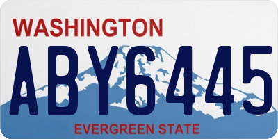 WA license plate ABY6445
