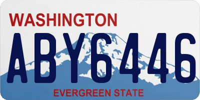 WA license plate ABY6446