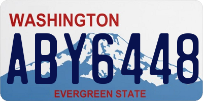 WA license plate ABY6448