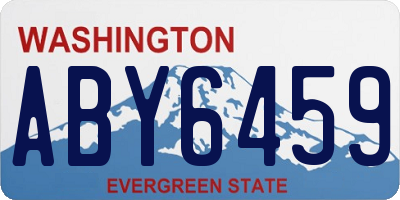 WA license plate ABY6459