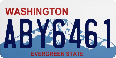 WA license plate ABY6461