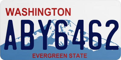 WA license plate ABY6462