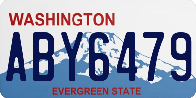 WA license plate ABY6479