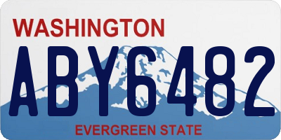 WA license plate ABY6482