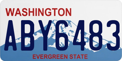 WA license plate ABY6483