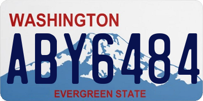 WA license plate ABY6484