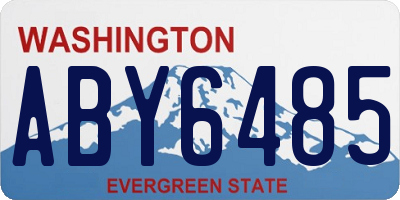 WA license plate ABY6485
