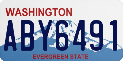 WA license plate ABY6491