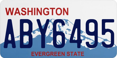 WA license plate ABY6495