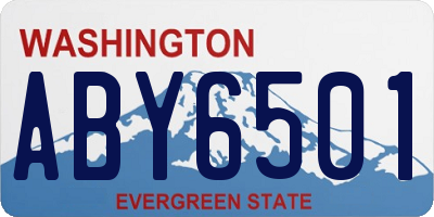 WA license plate ABY6501