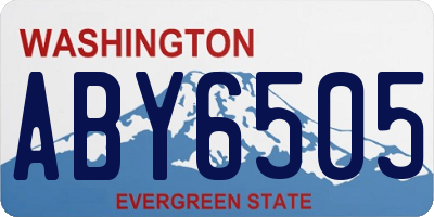 WA license plate ABY6505