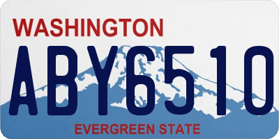 WA license plate ABY6510