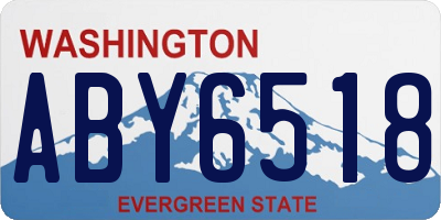 WA license plate ABY6518
