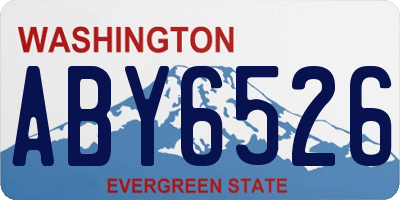 WA license plate ABY6526