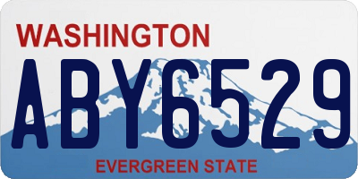WA license plate ABY6529