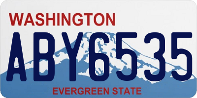 WA license plate ABY6535