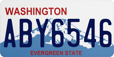 WA license plate ABY6546