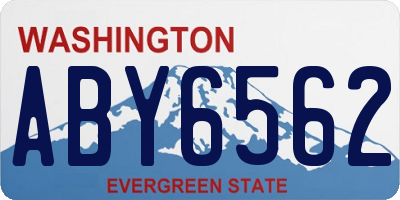 WA license plate ABY6562