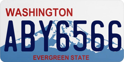 WA license plate ABY6566