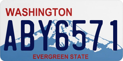 WA license plate ABY6571