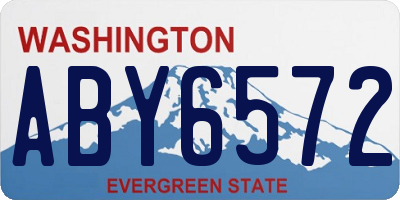 WA license plate ABY6572