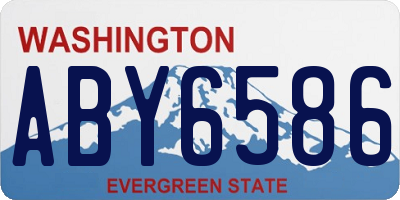 WA license plate ABY6586