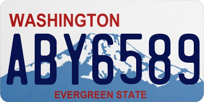 WA license plate ABY6589
