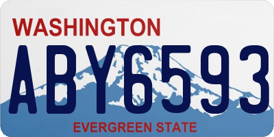 WA license plate ABY6593