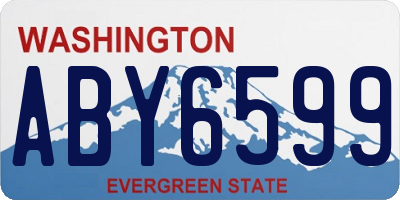 WA license plate ABY6599
