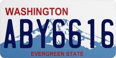 WA license plate ABY6616