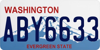 WA license plate ABY6633
