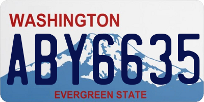 WA license plate ABY6635