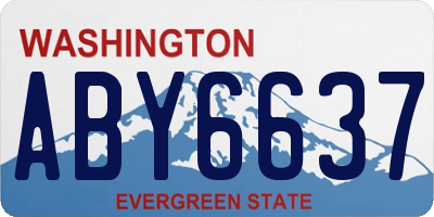 WA license plate ABY6637