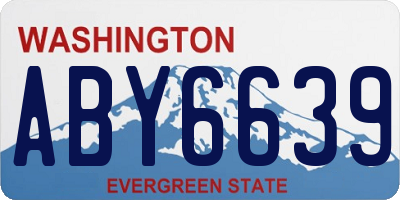 WA license plate ABY6639