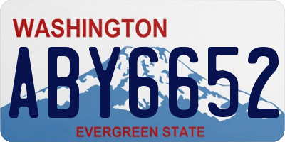 WA license plate ABY6652