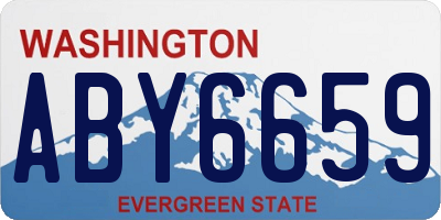 WA license plate ABY6659